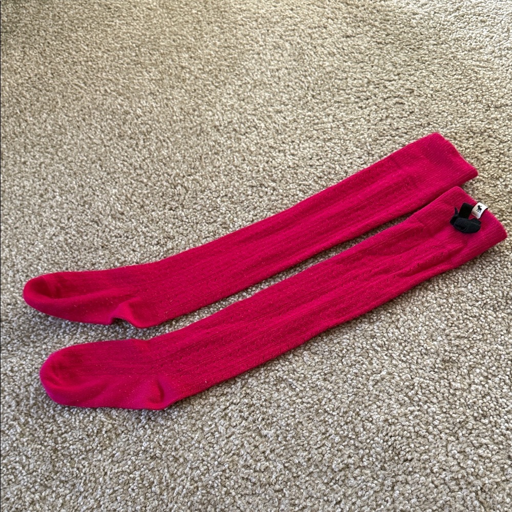 Abercrombie & Fitch Brand: Women’s Bright Hot Pink Knee-High Boot Socks